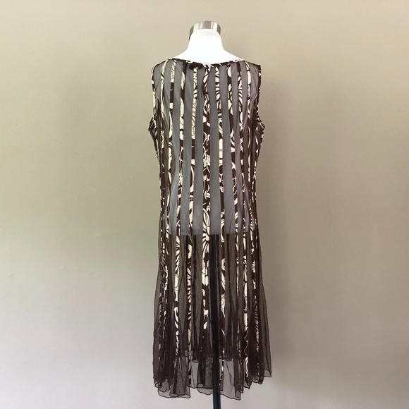 Sandra Darren Sheer (animal print detail ) Dress - Picture 6 of 8